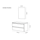 Mobile bagno sospeso Revital Feridras 100 cm moderno