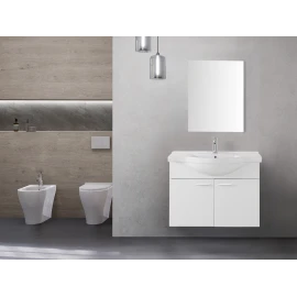 Mobile bagno Stella Feridras 80 cm bianco lucido