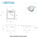 Mobile lavatoio Feridras 50 cm bianco lucido