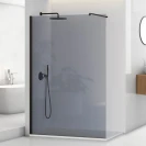 Feridras Parete Doccia Walk-In 140 cm Nero Opaco