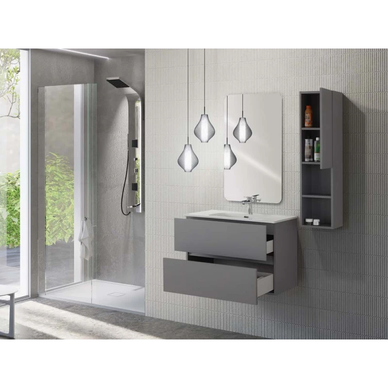 Mobile bagno Feridras Pastello 90 cm grigio