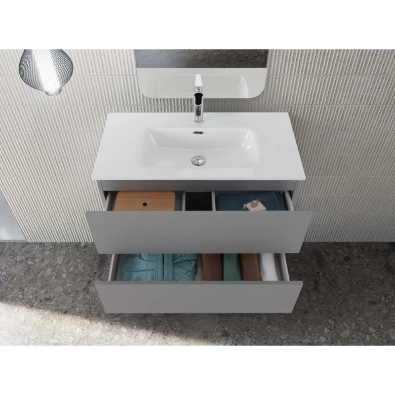 Mobile bagno Feridras Pastello 90 cm grigio
