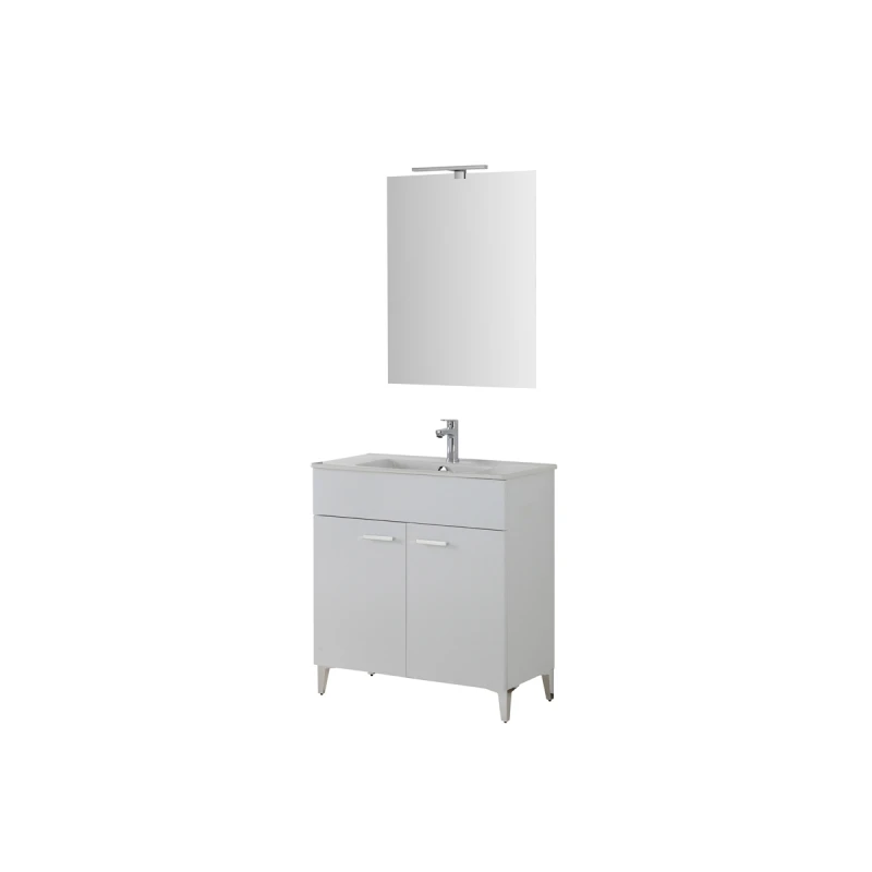 Mobile bagno Greta Feridras 80 cm bianco lucido