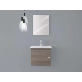 Composizione bagno sospesa Feridras Si50 in rovere scuro