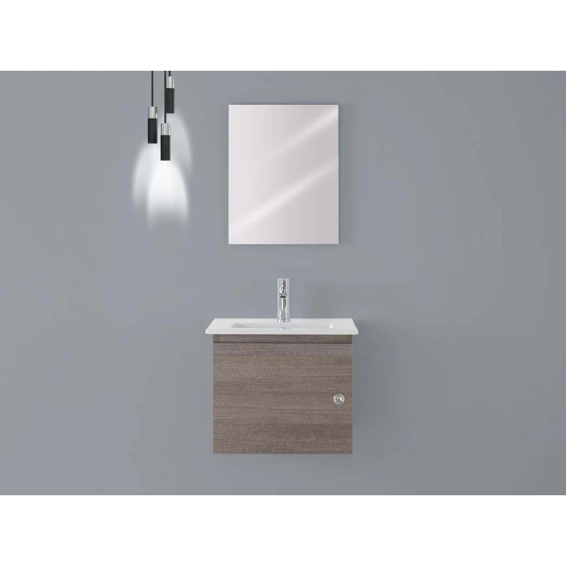 Composizione bagno sospesa Feridras Si50 in rovere scuro