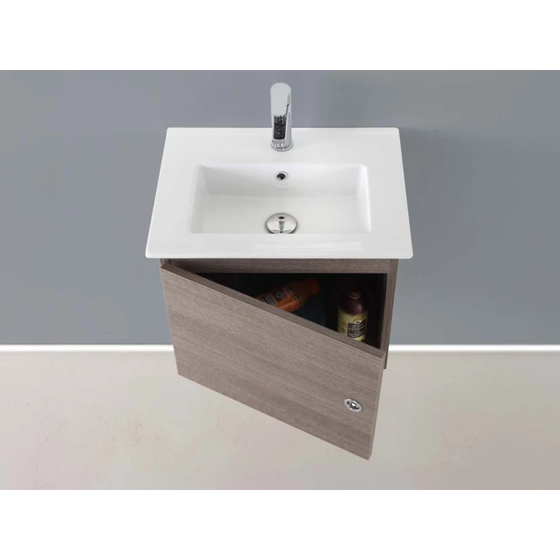 Composizione bagno sospesa Feridras Si50 in rovere scuro