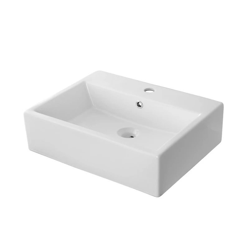 Lavabo ceramica Feridras 52 cm bianco lucido