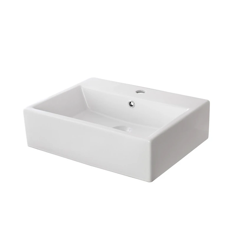 Lavabo ceramica Feridras 52 cm bianco lucido