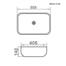Lavabo da appoggio Feridras L50 bianco lucido