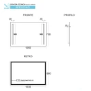 Specchio Gemini Feridras 70x105 cm retroilluminato