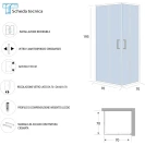 Box doccia angolare Feridras T-Special 70x70