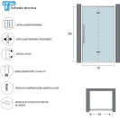 Porta soffietto Feridras Royal 70 cm cromato