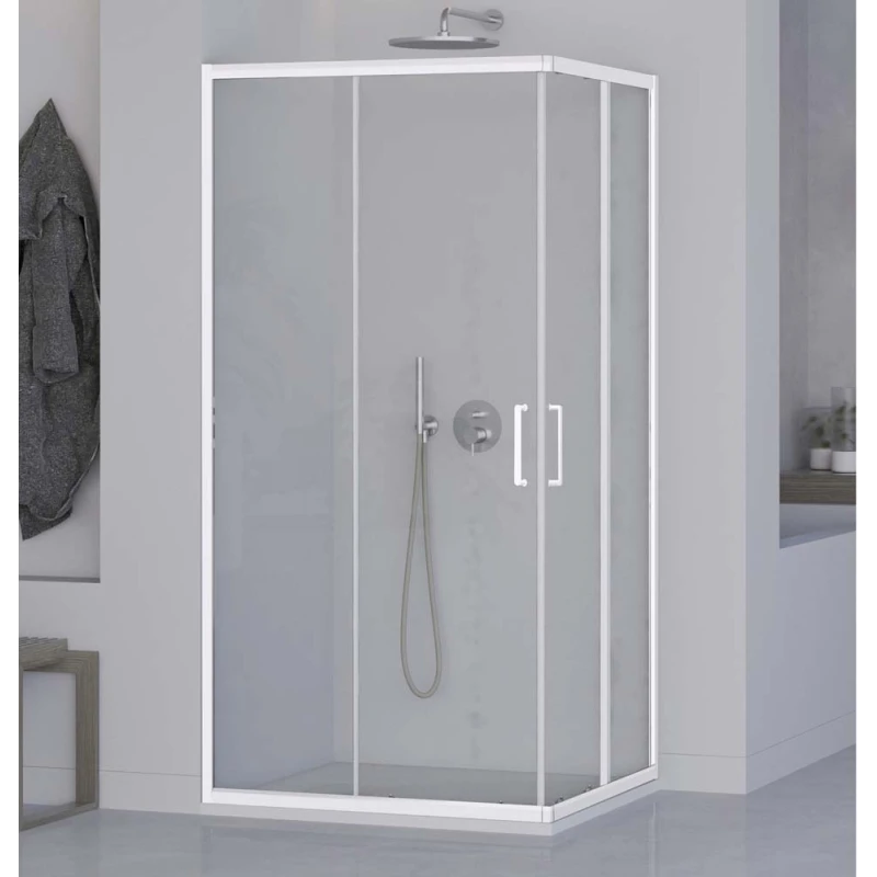 Box doccia angolare Feridras T-Special profilo bianco