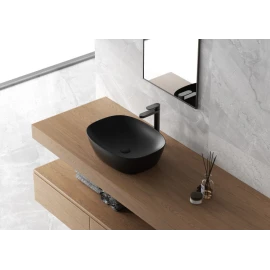 Lavabo appoggio Feridras 50x38 nero opaco