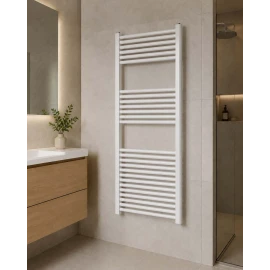 Termoarredo dritto Feridras 120x55 bianco per bagno