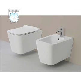 Vaso sospeso Feridras Linea Q - ceramica bianco