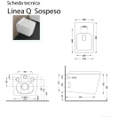 Vaso sospeso Feridras Linea Q - ceramica bianco