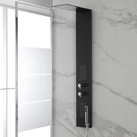 Colonna doccia Feridras Docciatime nera 140 cm