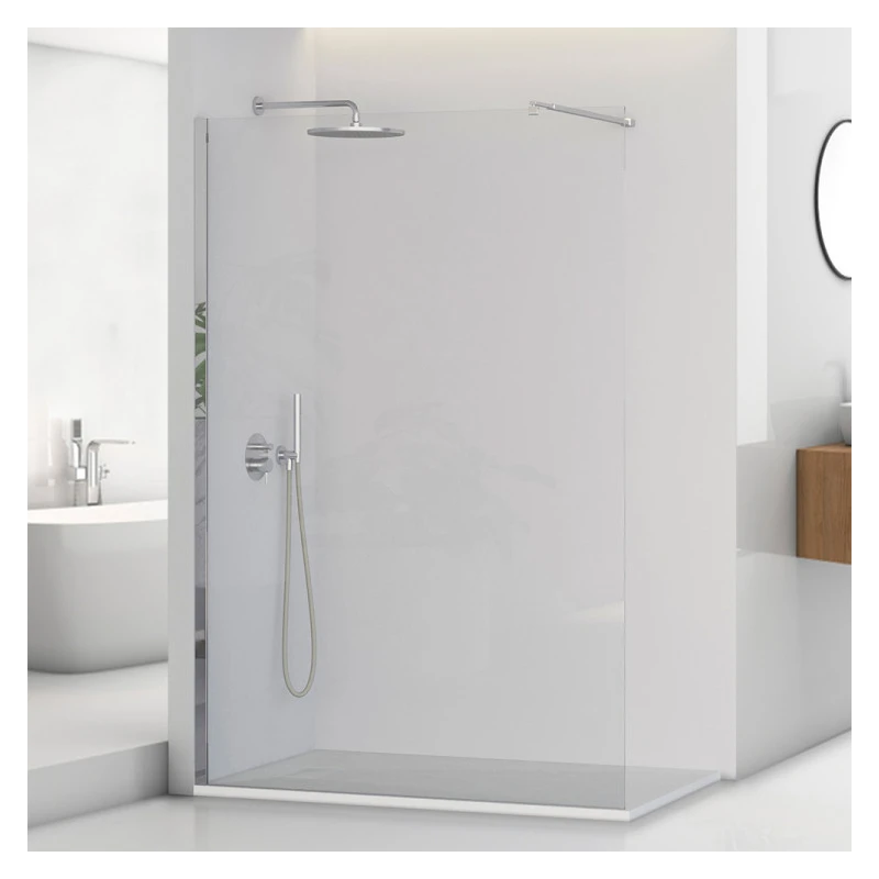 Parete doccia Walk In Feridras 90 cm - Profilo argento