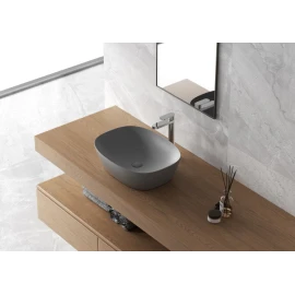 Lavabo da appoggio Feridras grigio scuro opaco