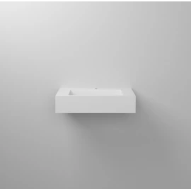 Lavabo sospeso Feridras in resina 70 cm bianco