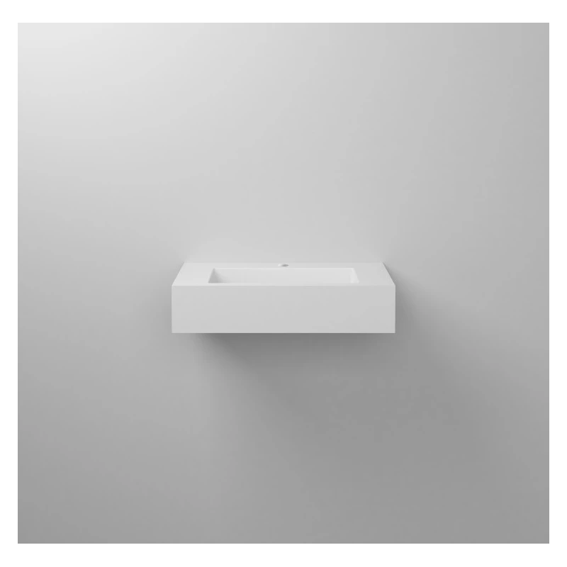Lavabo sospeso Feridras in resina 70 cm bianco