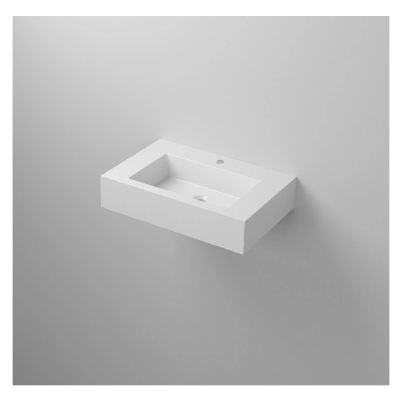 Lavabo sospeso Feridras in resina 70 cm bianco