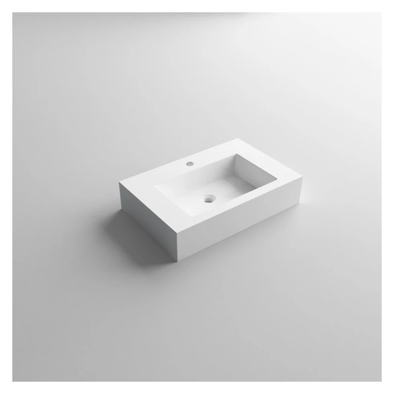Lavabo sospeso Feridras in resina 70 cm bianco