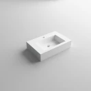 Lavabo sospeso Feridras in resina 70 cm bianco