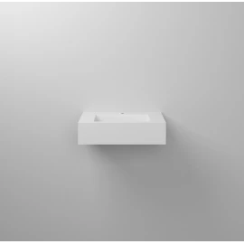 Lavabo sospeso Feridras L60cm in resina bianco lucido