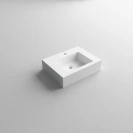 Lavabo sospeso Feridras L60cm in resina bianco lucido