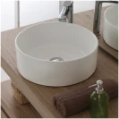 Lavabo da appoggio tondo Feridras bianco 40 cm