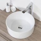Lavabo da appoggio tondo Feridras bianco 40 cm