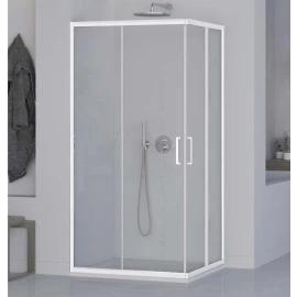 Box doccia angolare Feridras T-Special 100x80 profilo bianco