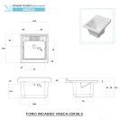 Mobile lavatoio Feridras 45 cm in rovere dolomite