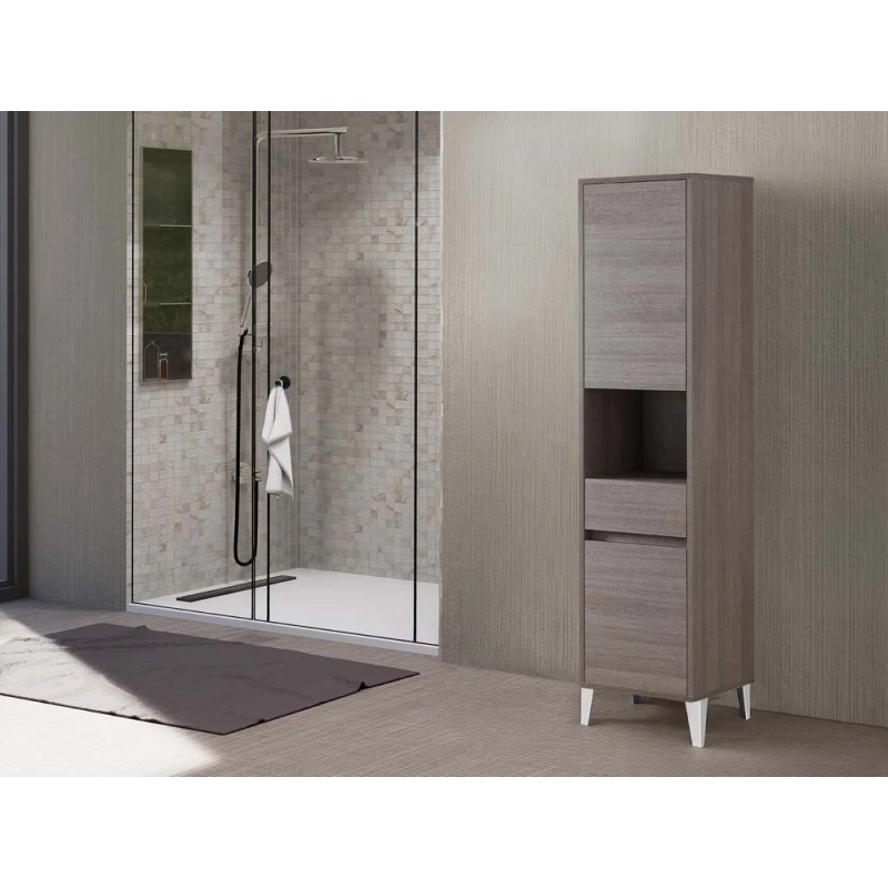 Colonna bagno Feridras Mondo 2.0 in rovere scuro