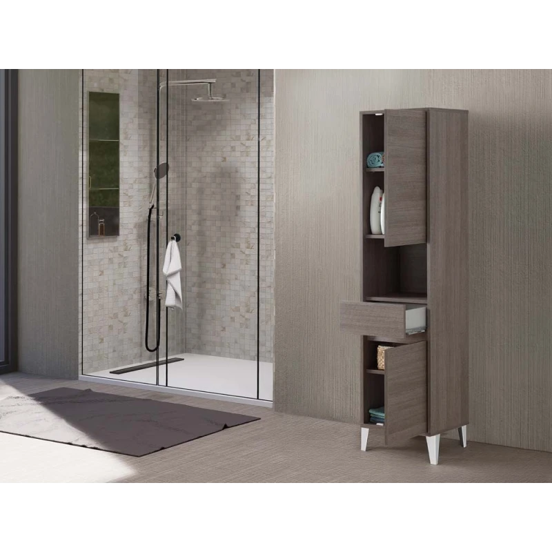 Colonna bagno Feridras Mondo 2.0 in rovere scuro