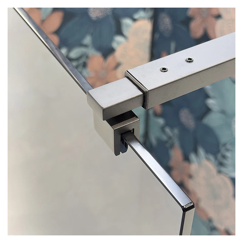 Parete Walk In Feridras 120 cm vetro fume' profilo nero