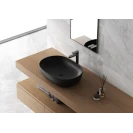 Lavabo Feridras 60 cm nero opaco in ceramica