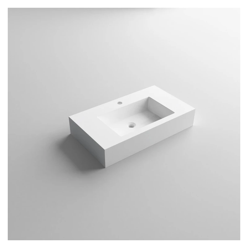 Lavabo sospeso Feridras 80 cm bianco lucido
