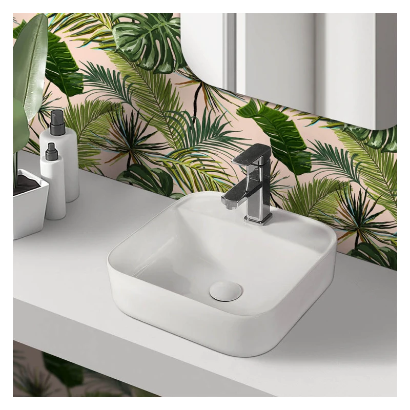 Lavabo Feridras in ceramica 39 cm bianco da appoggio
