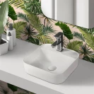 Lavabo Feridras in ceramica 39 cm bianco da appoggio