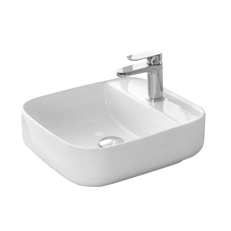 Lavabo Feridras in ceramica 39 cm bianco da appoggio