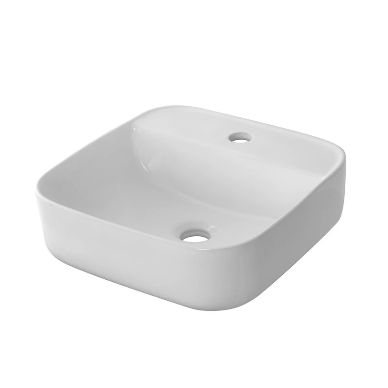 Lavabo Feridras in ceramica 39 cm bianco da appoggio