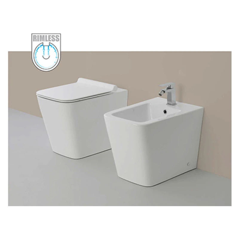 Bidet Feridras Serie Q in ceramica bianco lucido