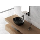 Lavabo da appoggio Feridras marmorizzato nero 50x38