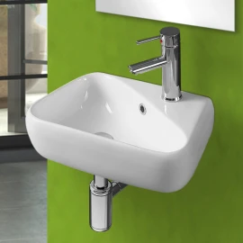 Lavabo sospeso Feridras 45 cm bianco lucido