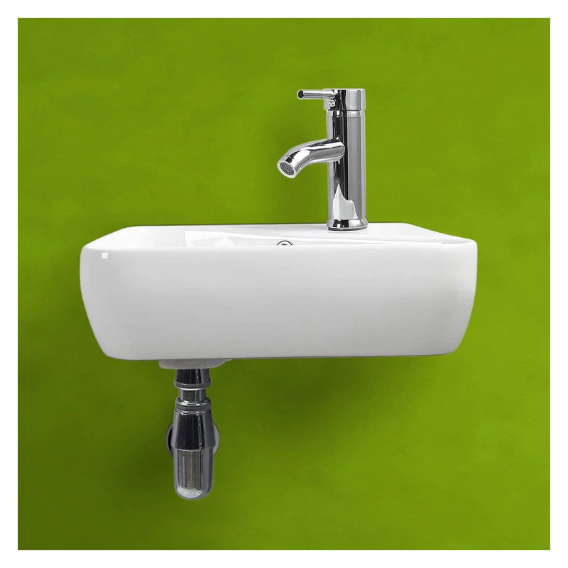 Lavabo sospeso Feridras 45 cm bianco lucido