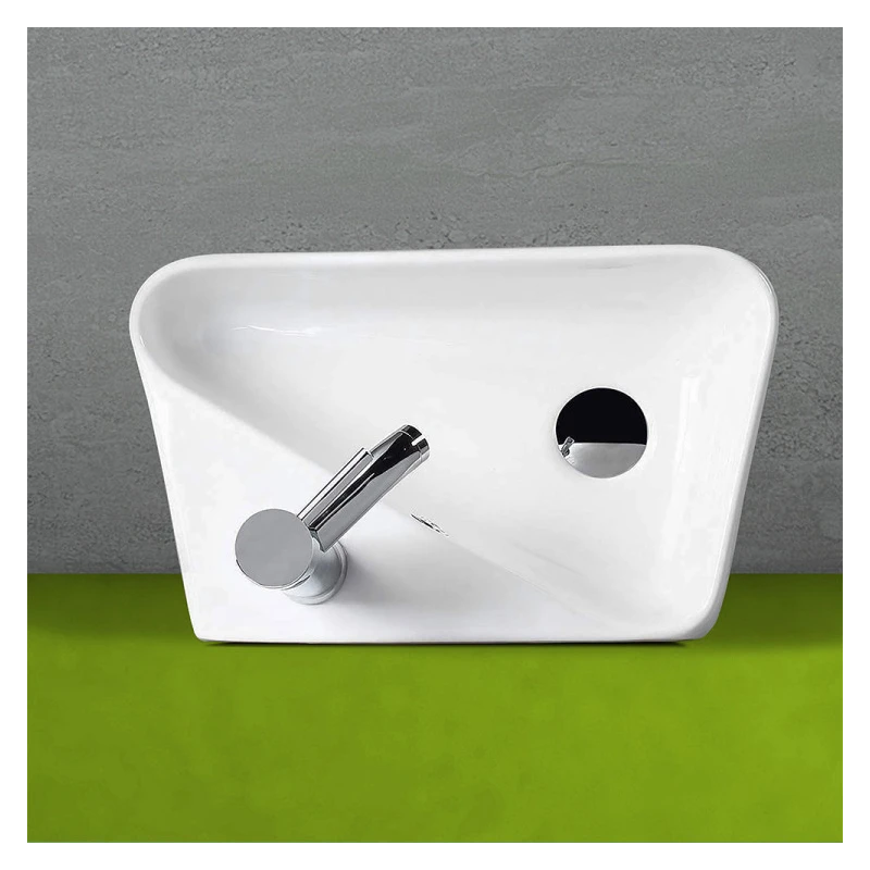 Lavabo sospeso Feridras 45 cm bianco lucido