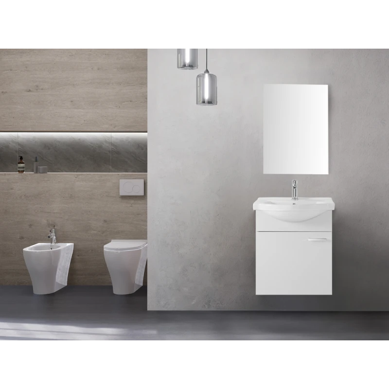 Mobile bagno Feridras Stella 55 cm bianco lucido